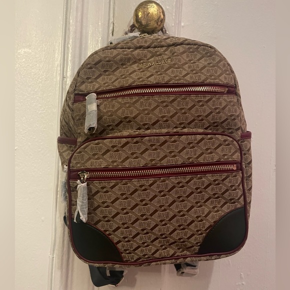 MZ Wallace Crosby Backpack Ivy Logo Jacquard.Size S - Picture 1 of 14